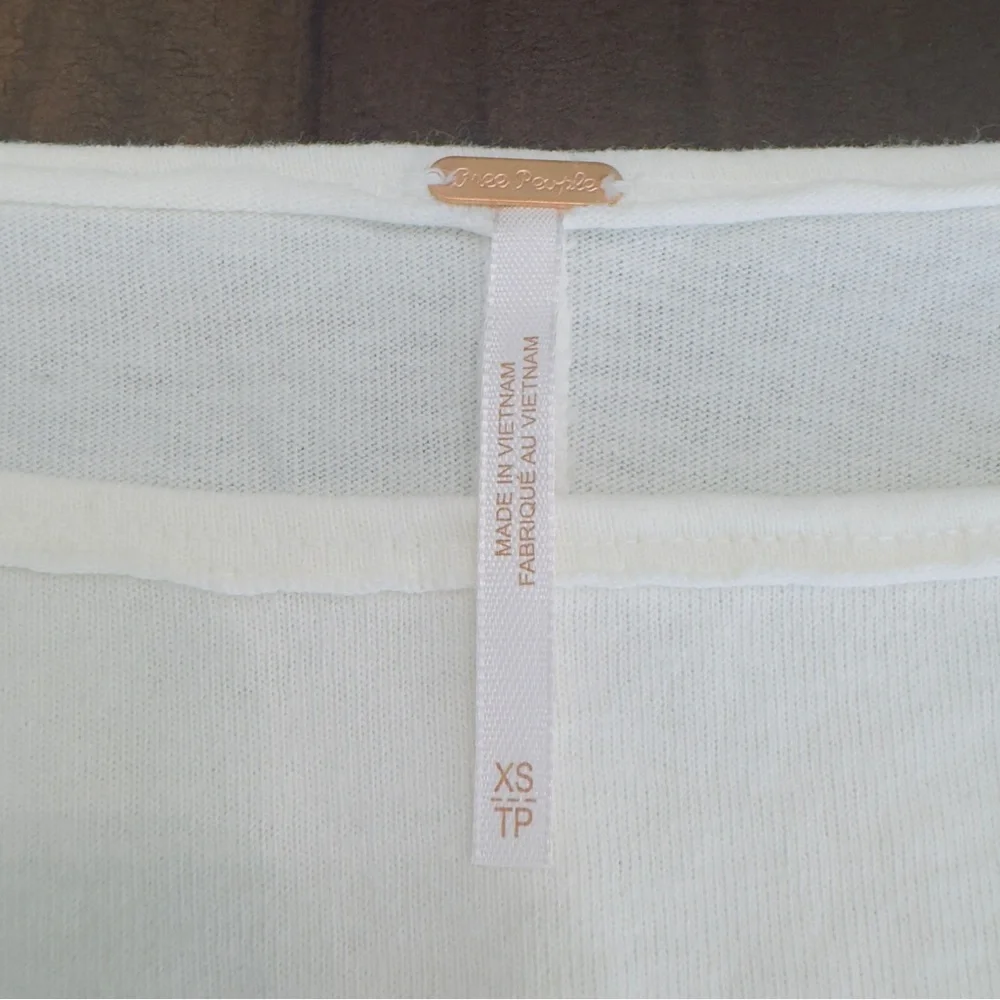 Free People Cropped Boat Neck Top XS